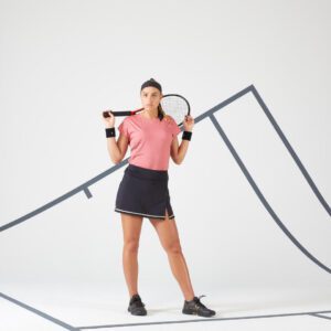 دامن تنیس زنانه آرتنگو ARTENGO Dry 500 - مشکی دامن تنیس زنانه آرتنگو Dry 500 - مشکی