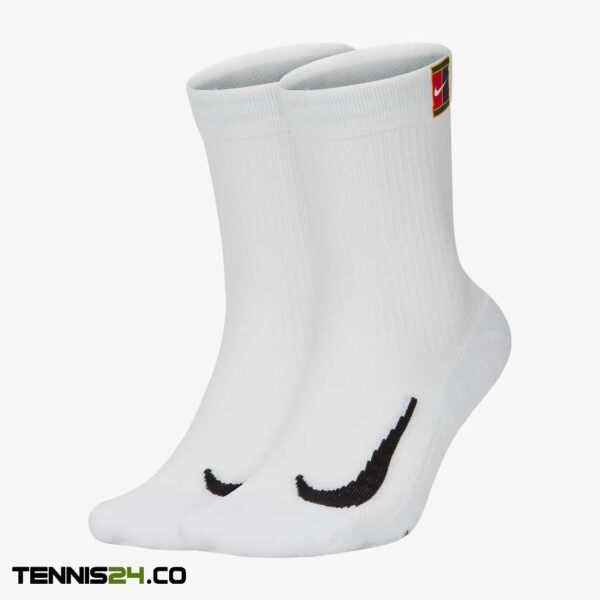 جوراب تنیس ساق بلند نایک NikeCourt (2جفت) - سفید