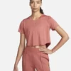 تی شرت تنیس زنانه نایک NikeCourt Dri-FIT Heritage - صورتی پر رنگ