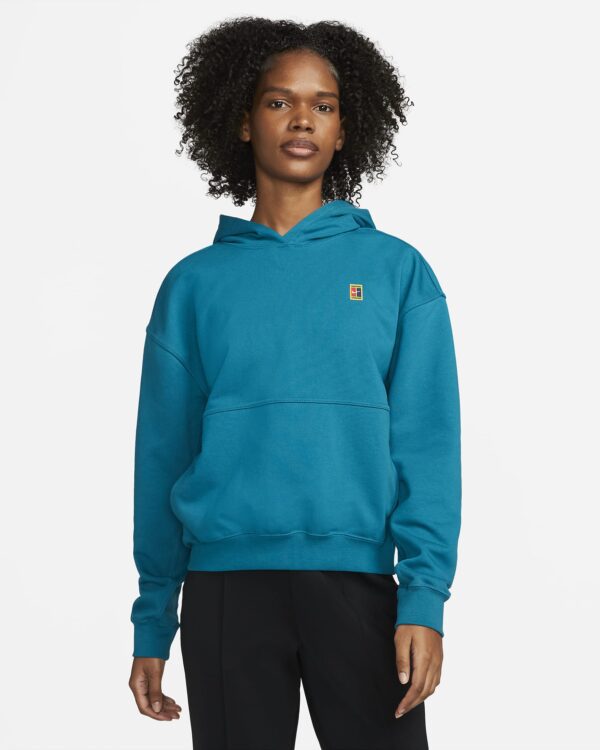 هودی ورزشی زنانه نایک NikeCourt Fleece- آبی