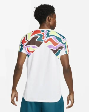 تیشرت تنیس مردانه نایک NikeCourt Dri-FIT Slam – سفید/رنگی