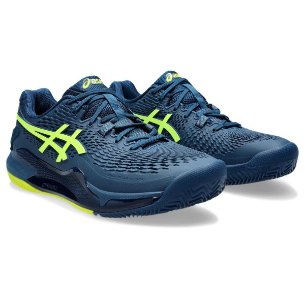 کفش تنیس مردانه اسیکس Asics Gel-Resolution 9 Clay - سرمه ای/سبز