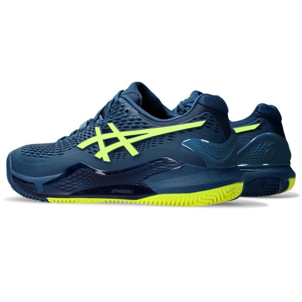 کفش تنیس مردانه اسیکس Asics Gel-Resolution 9 Clay - سرمه ای/سبز - Image 6