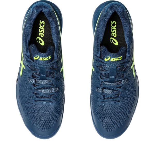 کفش تنیس مردانه اسیکس Asics Gel-Resolution 9 Clay - سرمه ای/سبز - Image 4