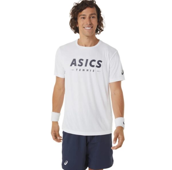 تی شرت مردانه آسیکس Asics Court Tennis Graphic- سفید