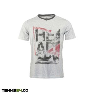 تی شرت تنیس مردانه هد Head Alcott V-Neck- خاکستری
