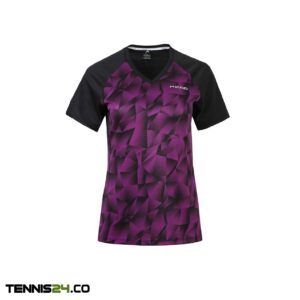 تی شرت تنیس زنانه هد Head Tokyo V Neck- بنفش