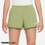 شلوارک تنیس دخترانه نایک Nike Court Dri-Fit Victory- سبز