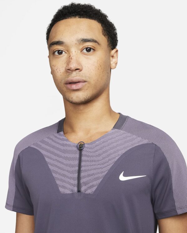 پلوشرت تنیس مردانه نایک NikeCourt Dri-FIT ADV Slam- خاکستری