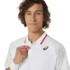 پلوشرت تنیس مردانه اسیکس Asics Court Graphic- سفید