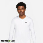 تی شرت نیم زیپ تنیس مردانه نایک NikeCourt Dri-FIT Advantage-سفید