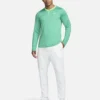 تی شرت نیم زیپ تنیس مردانه نایک NikeCourt Dri-FIT Advantage- سبز - Image 4