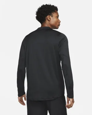 تی شرت نیم زیپ تنیس مردانه نایک NikeCourt Dri-FIT Advantage-مشکی