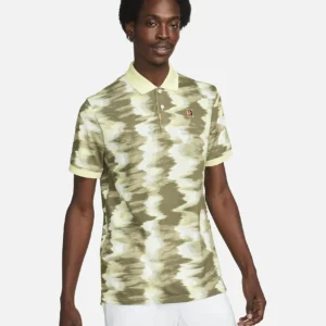 پلوشرت تنیس مردانه نایک Nike Polo Printed Slim Fit- قهوه ای/سفید
