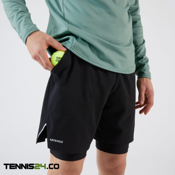 شلوارک تنیس مردانه آرتنگو Artengo Thermic- مشکی