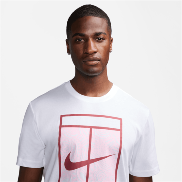 تیشرت تنیس مردانه نایک NikeCourt Dri-FIT- سفید/قرمز