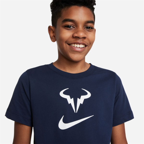 تی شرت تنیس پسرانه نایک Nike Dri-Fit Rafa- سرمه ای