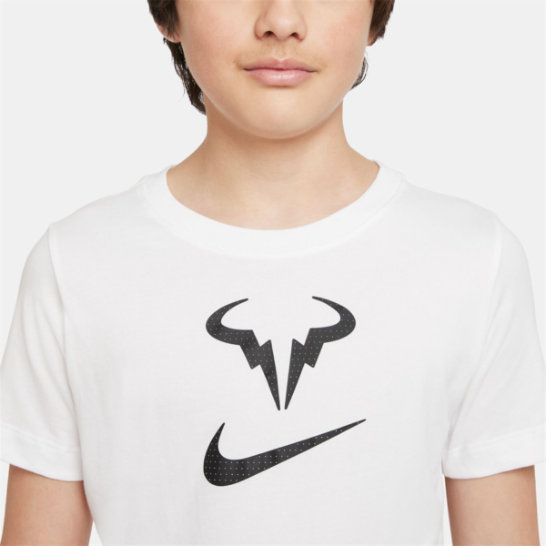 تی شرت تنیس پسرانه نایک Nike Dri-Fit Rafa- سفید