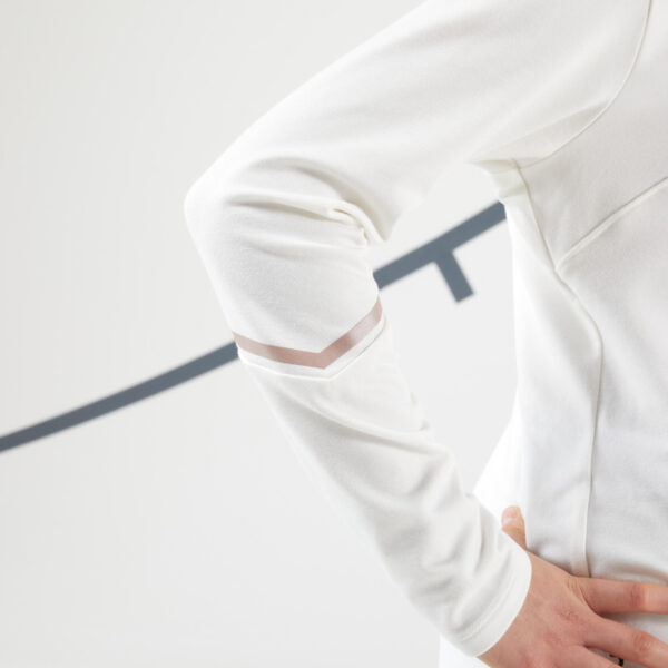 پلوشرت آستین بلند بچگانه تنیس آرتنگو Artengo TH500- سفید