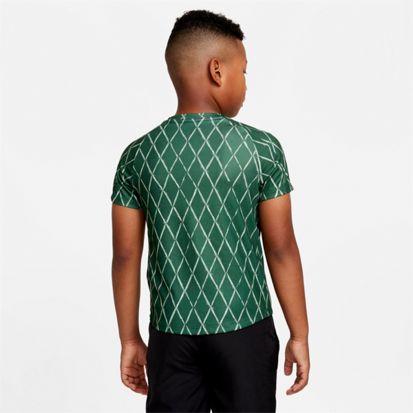 تی شرت تنیس بچگانه نایک NikeCourt Dri-FIT Victory Printed- سبز