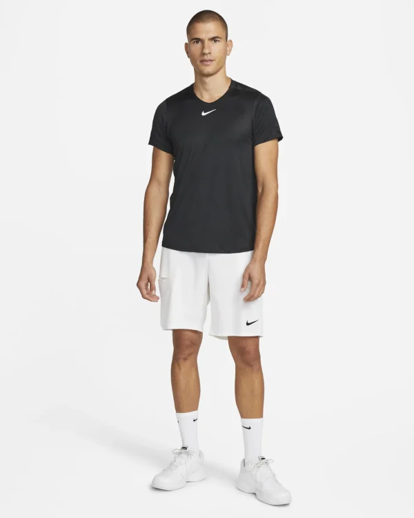تی شرت تنیس مردانه نایک NikeCourt Dri-FIT Advantage- مشکی