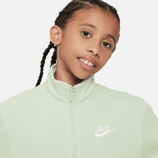 سویشرت نیم زیپ دخترانه نایک Nike Sportswear Club Fleece- سبز
