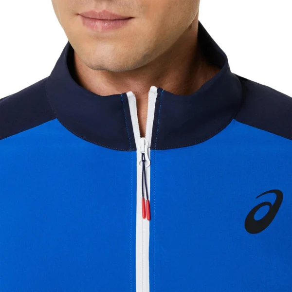 سویشرت تنیس مردانه اسیکس Asics Men Match Jacket- آبی/سفید