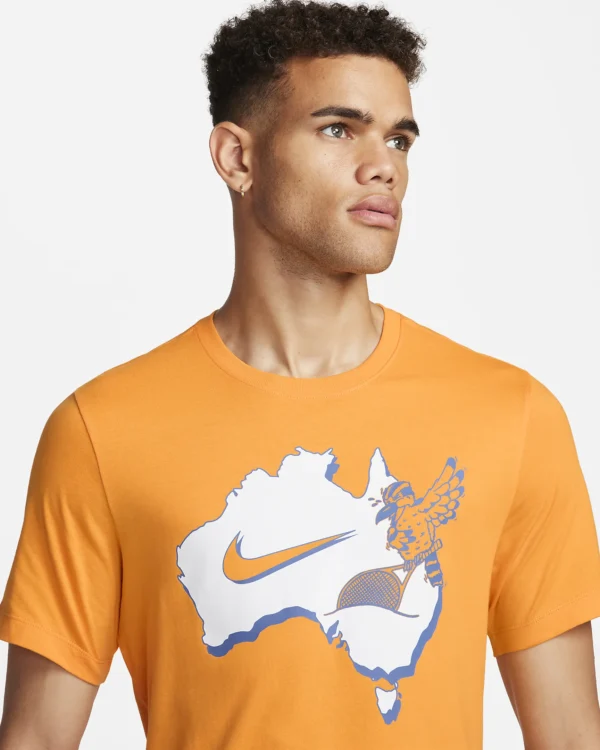 تیشرت تنیس مردانه نایک NikeCourt – نارنجی