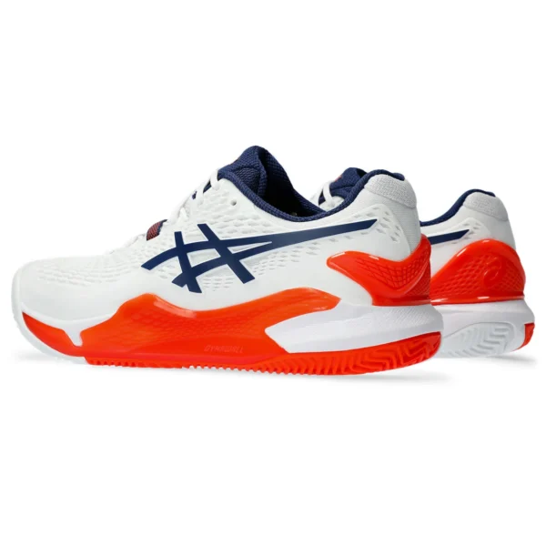 کفش تنیس مردانه اسیکس Asics Gel-Resolution 9 Clay- سفید/نارنجی