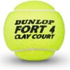 توپ تنیس دانلوپ DUNLOP FORT 4 BALL CLAY COURT - کارتن 18 تایی قوطی 4 تایی - Image 3