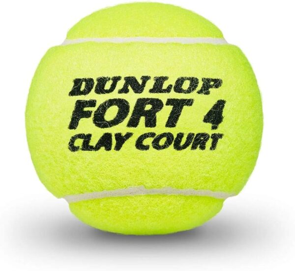 توپ تنیس دانلوپ DUNLOP FORT 4 BALL CLAY COURT - کارتن 18 تایی قوطی 4 تایی