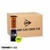 توپ تنیس دانلوپ DUNLOP FORT 4 BALL CLAY COURT - کارتن 18 تایی قوطی 4 تایی