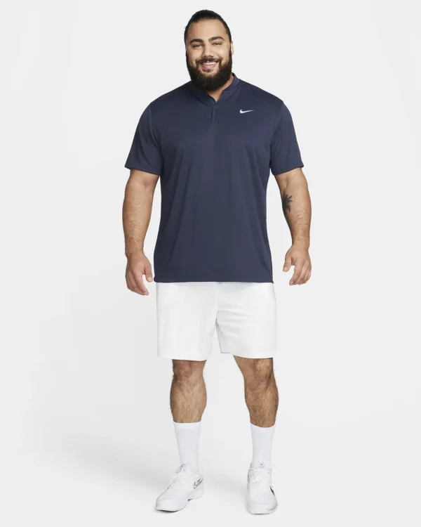 پلوشرت تنیس مردانه نایک NikeCourt Dri-FIT Blade- سرمه ای