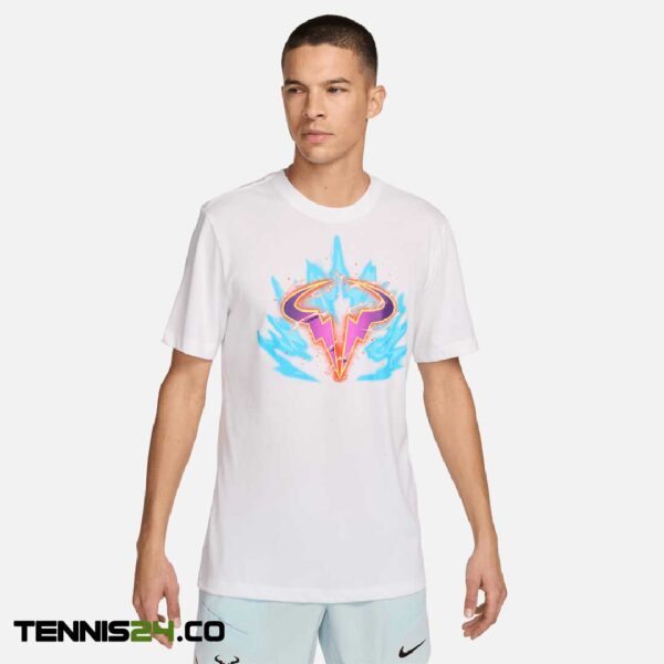 تی شرت تنیس مردانه نایک Rafa Nike Court Dri-FIT– سفید/آبی