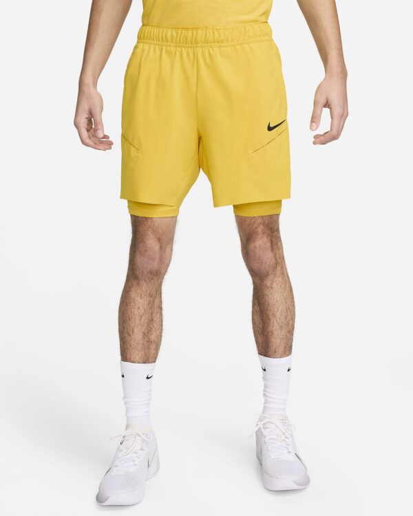 شلوارک تنیس مردانه نایک NikeCourt Slam Dri-FIT- زرد