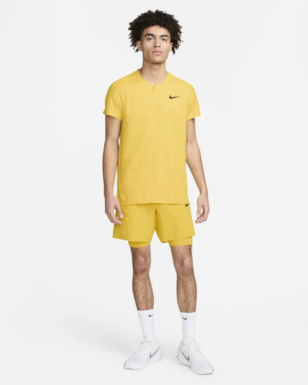 شلوارک تنیس مردانه نایک NikeCourt Slam Dri-FIT- زرد