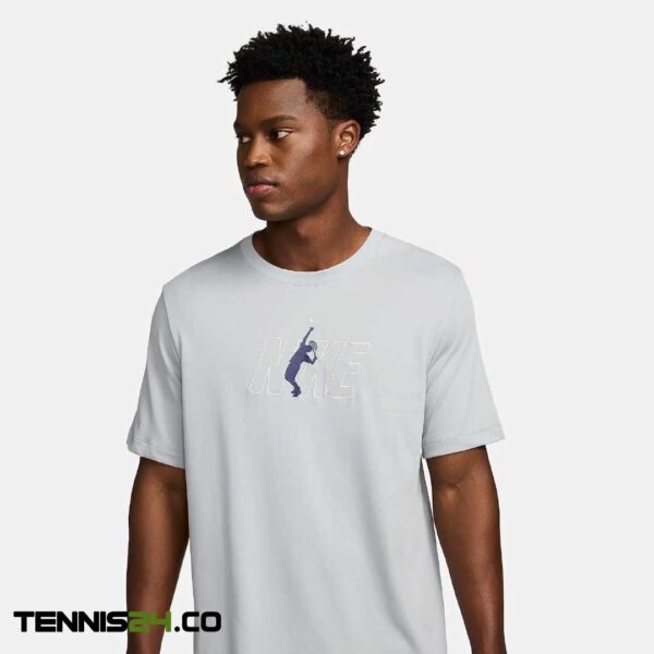 تی شرت تنیس مردانه نایک Nike Court Dri-FIT- طوسی