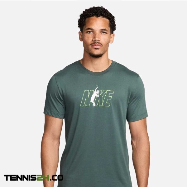 تی شرت تنیس مردانه نایک NikeCourt Dri-FIT- یشمی