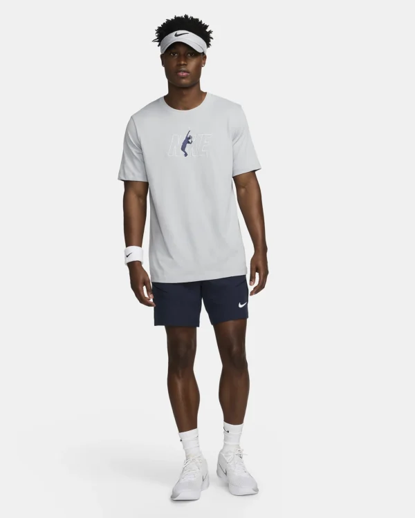 تی شرت تنیس مردانه نایک Nike Court Dri-FIT- طوسی
