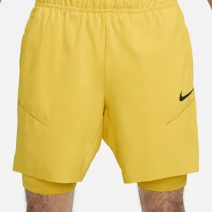 شلوارک تنیس مردانه نایک NikeCourt Slam Dri-FIT- زرد