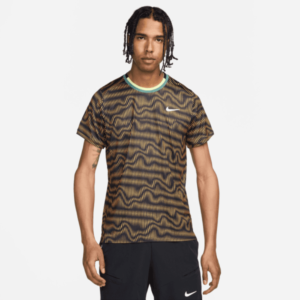 تی شرت تنیس مردانه نایک NikeCourt Advantage Dri-FIT- قهوه ای