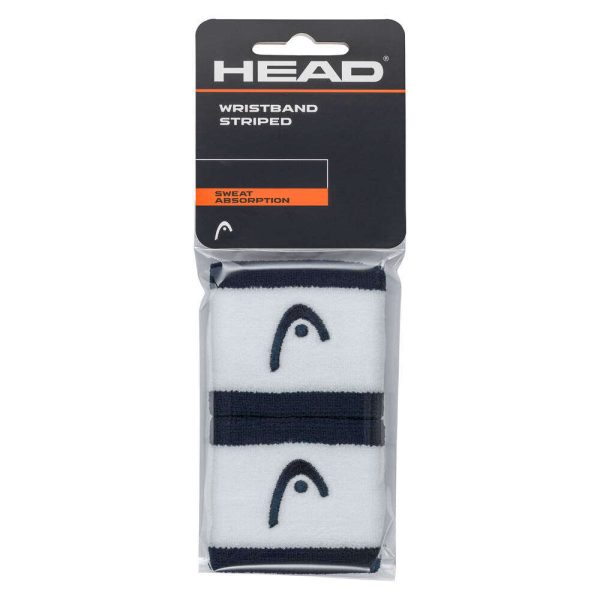 مچ‌بند هد Head Wristband Striped 2.5 – سفید سرمه ای