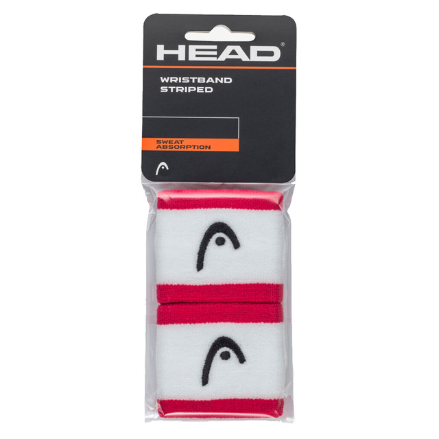 مچ‌بند هد Head Wristband Striped 2.5 – سفید سرخابی