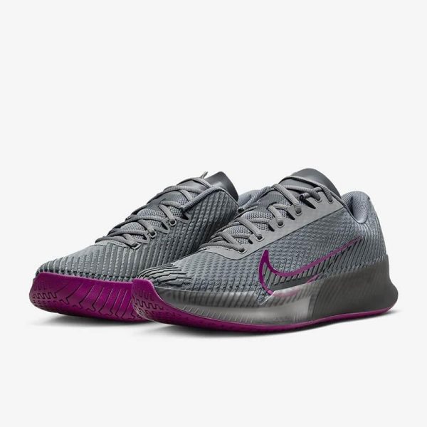 کفش تنیس مردانه نایک NikeCourt Air Zoom Vapor 11 Sert Kort- طوسی