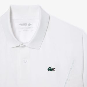 پلوشرت تنیس مردانه لاکست Novak Djokovic Men's Regular Fit White Polo- سفید