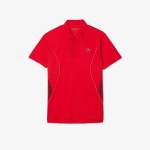 پلوشرت تنیس مردانه لاکست Novak Djokovic Men’s Regular Fit Red Polo- قرمز