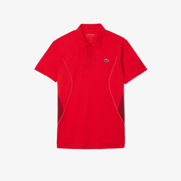 پلوشرت تنیس مردانه لاکست Novak Djokovic Men's Regular Fit Red Polo- قرمز