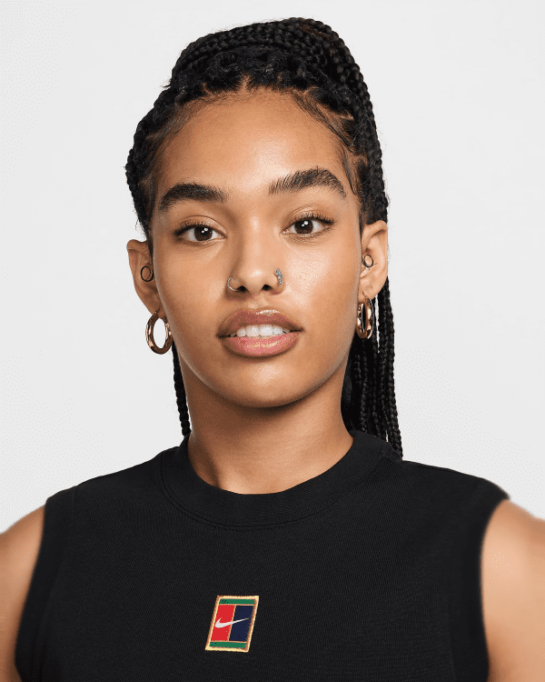 تاپ تنیس زنانه نایک - NikeCourt Heritage Crop Top - مشکی