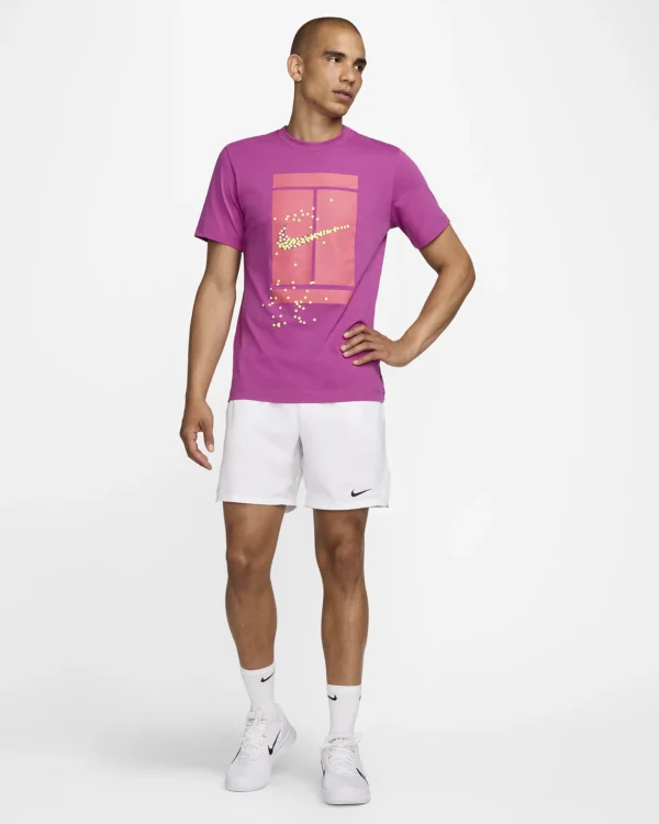 تی شرت تنیس نایک - NikeCourt - بنفش - Image 2