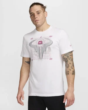 تی شرت تنیس مردانه نایک Rafa Nike Court Dri-FIT– سفید تی شرت تنیس نایک